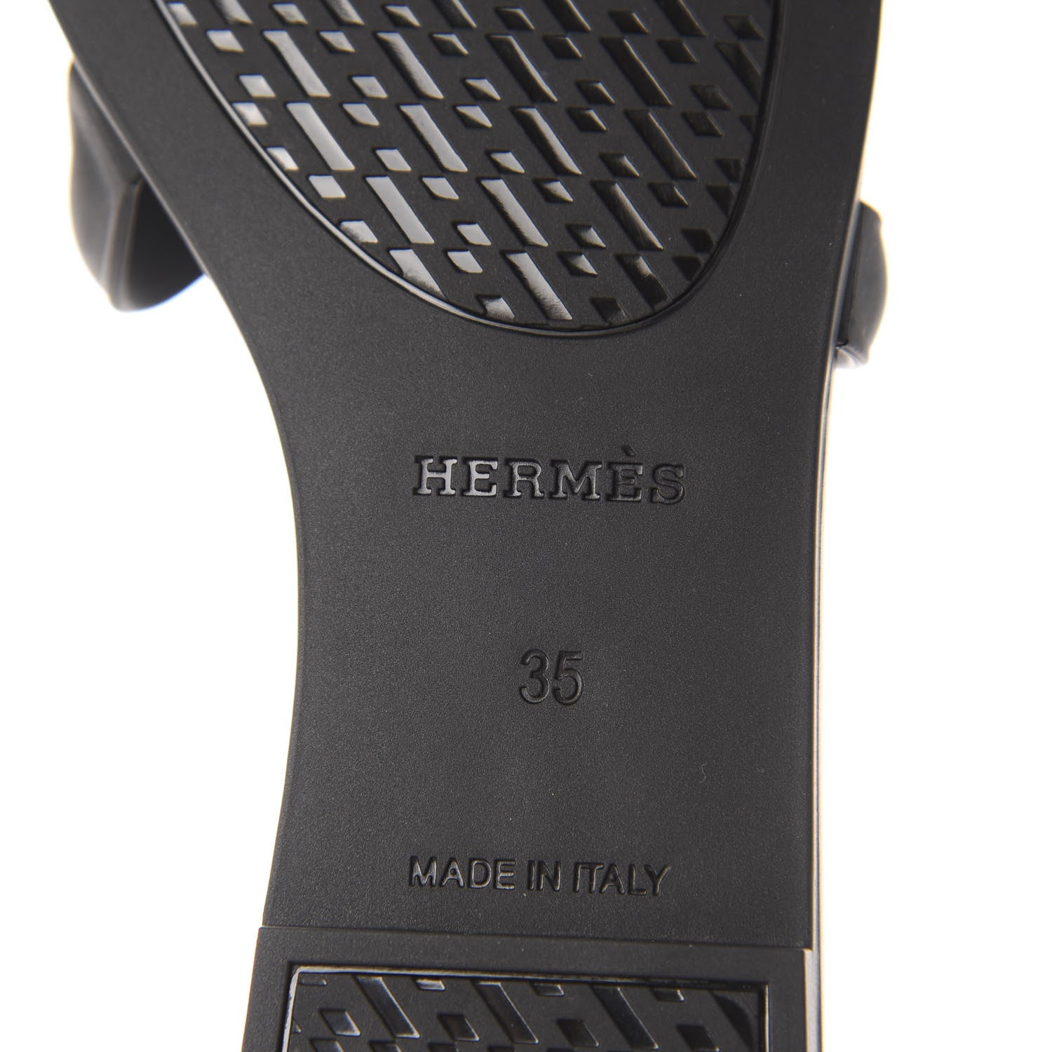 Hermes Rubber Aloha Sandals 35 Black 7 of 10