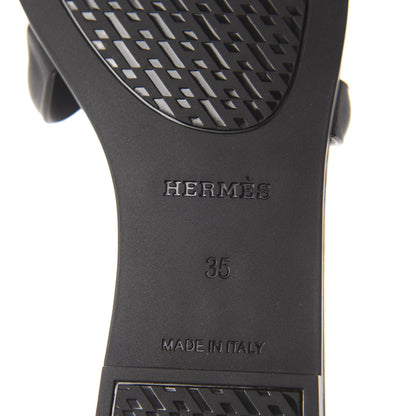 Hermes Rubber Aloha Sandals 35 Black 7 of 10