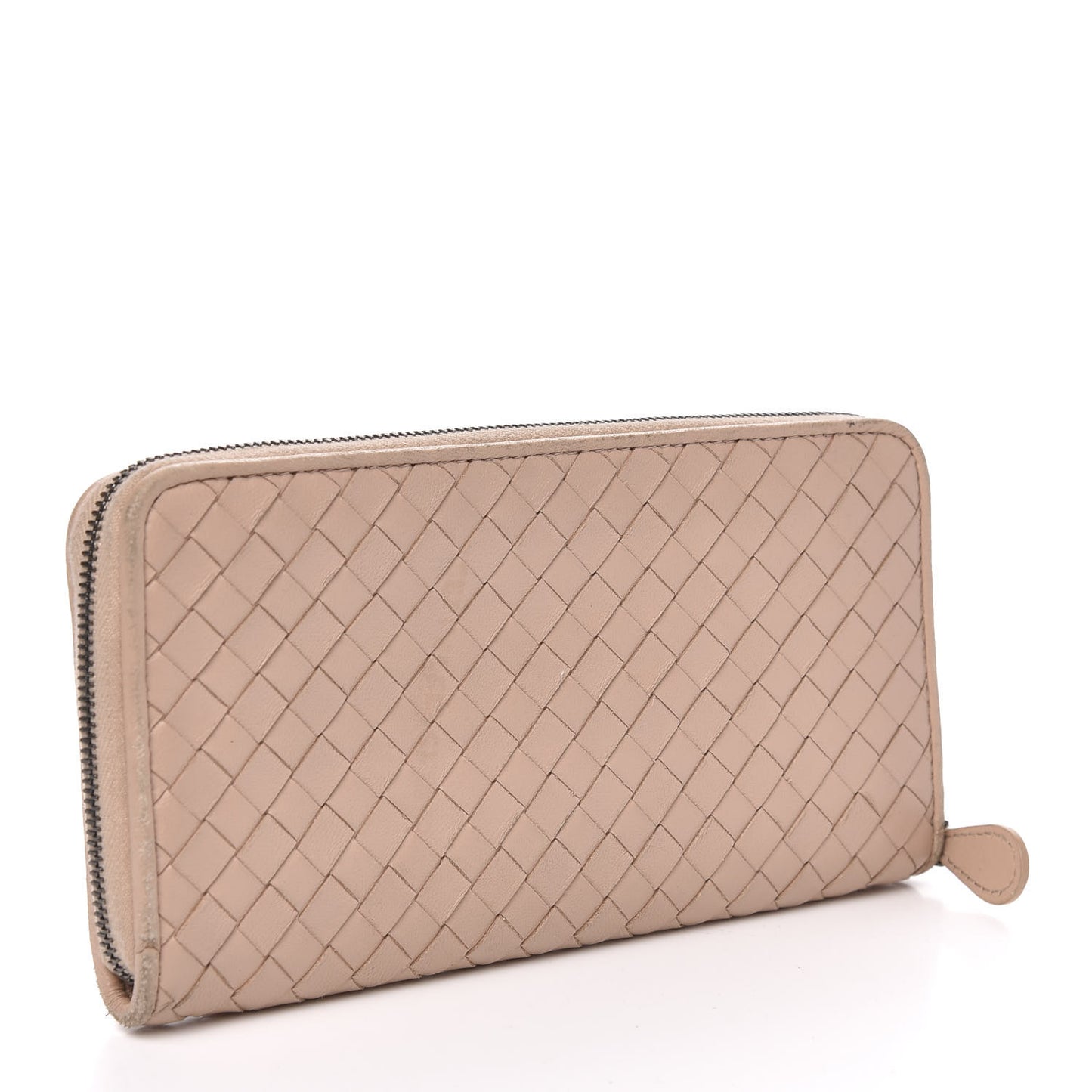 Nappa Intrecciato Zip Around Wallet Flamingo