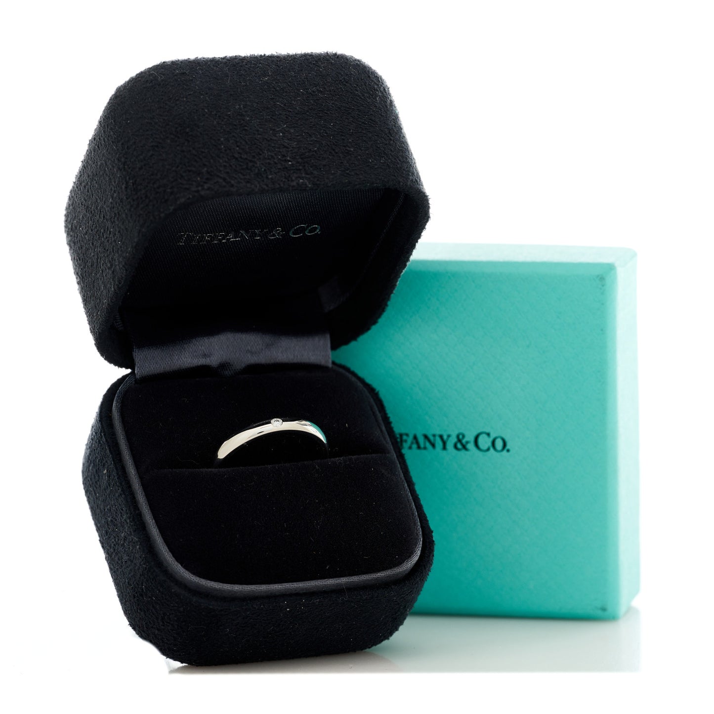 Platinum Diamond Elsa Peretti Band Ring 52 6