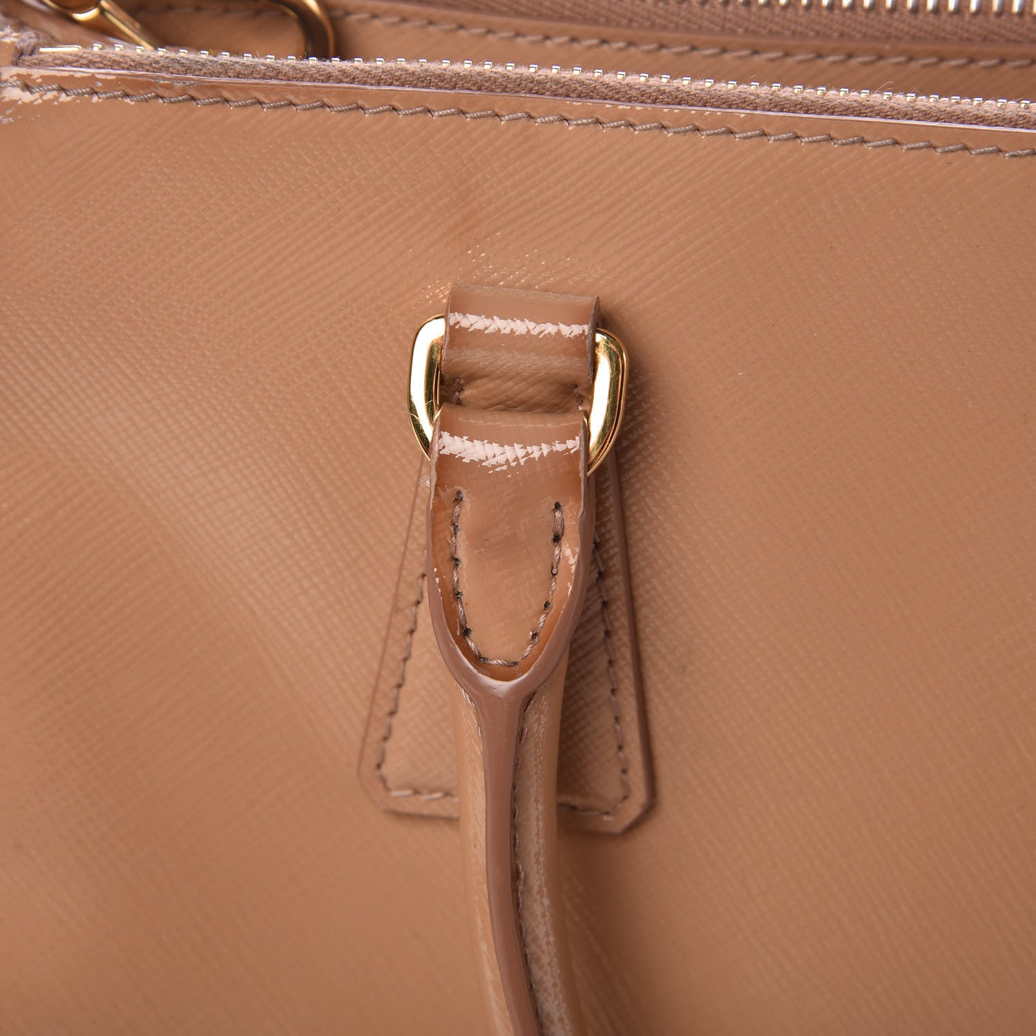 Prada Saffiano Vernice Mini Galleria Double Zip Tote Noisette 19 of 20