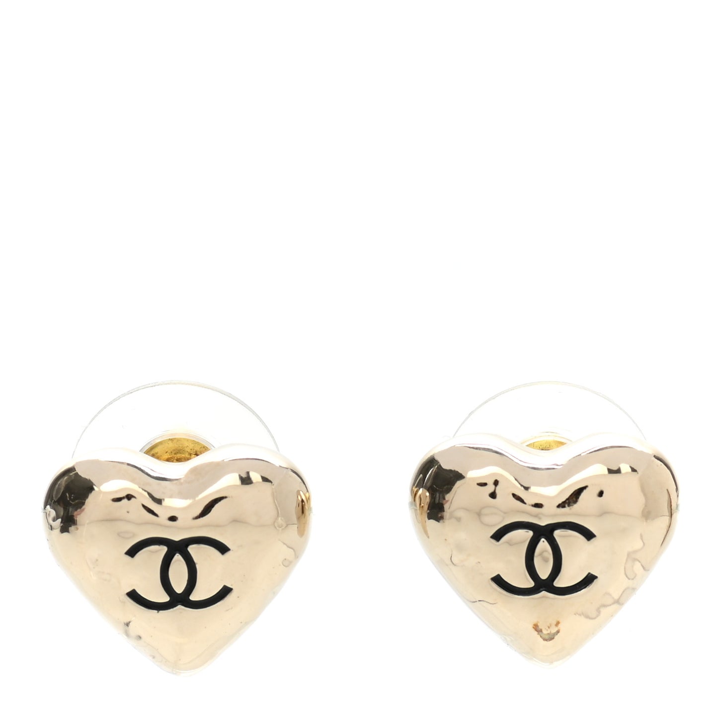 CC Heart Earrings Gold