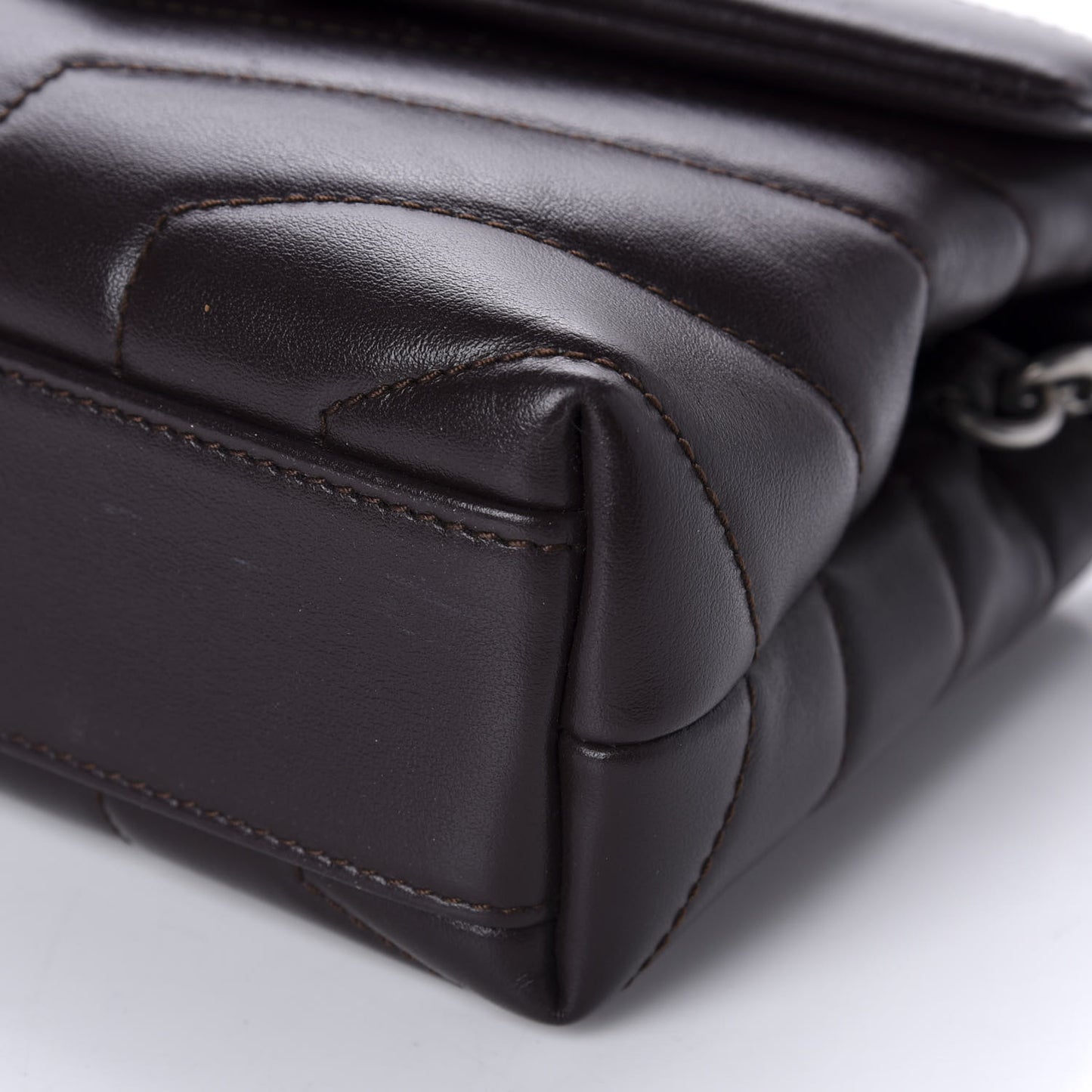 Calfskin Y Quilted Monogram Toy Loulou Crossbody Bag Black Tulipe