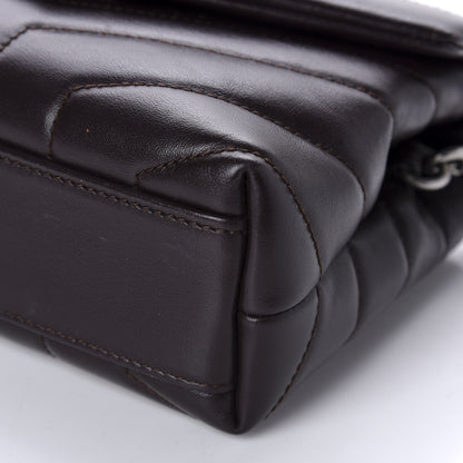 Saint Laurent Calfskin Y Quilted Monogram Toy Loulou Crossbody Bag Black Tulipe 7 of 11