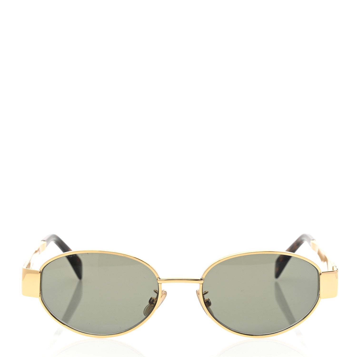 Celine Metal Triomphe 01 Sunglasses CL40235U Gold Green 2 of 7