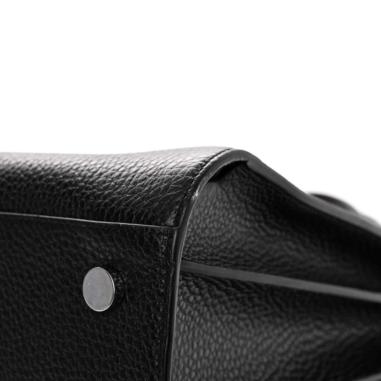 Grained Calfskin Large Sac De Jour Carryall Black