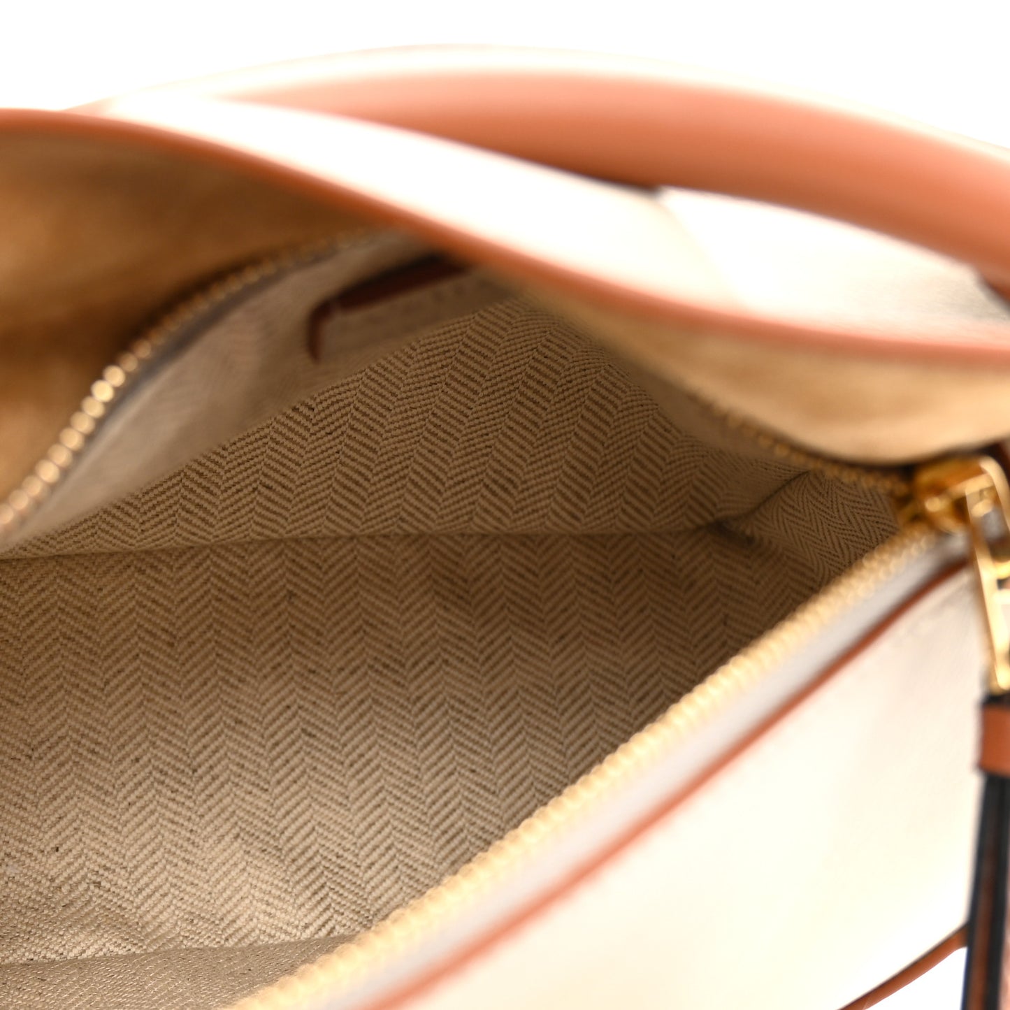 Calfskin Mini Puzzle Edge Bag Ghost Soft White