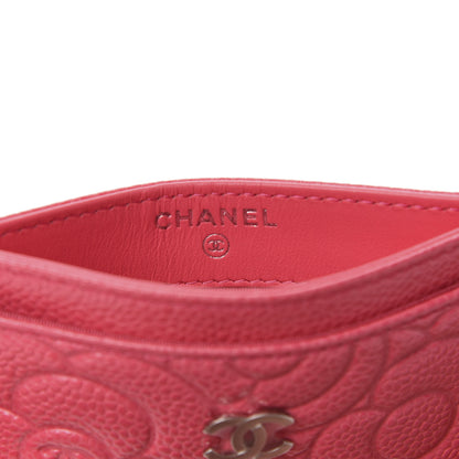 Chanel Caviar Camellia Embossed Card Holder Pink 5 of 8