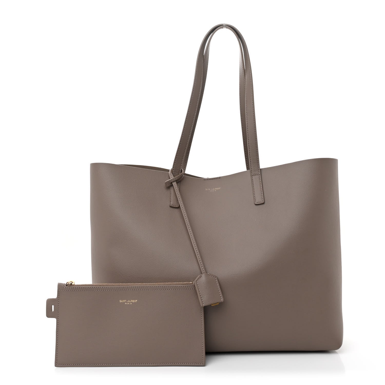 Saint Laurent Calfskin Large Shopping Tote Mink 3 of 12
