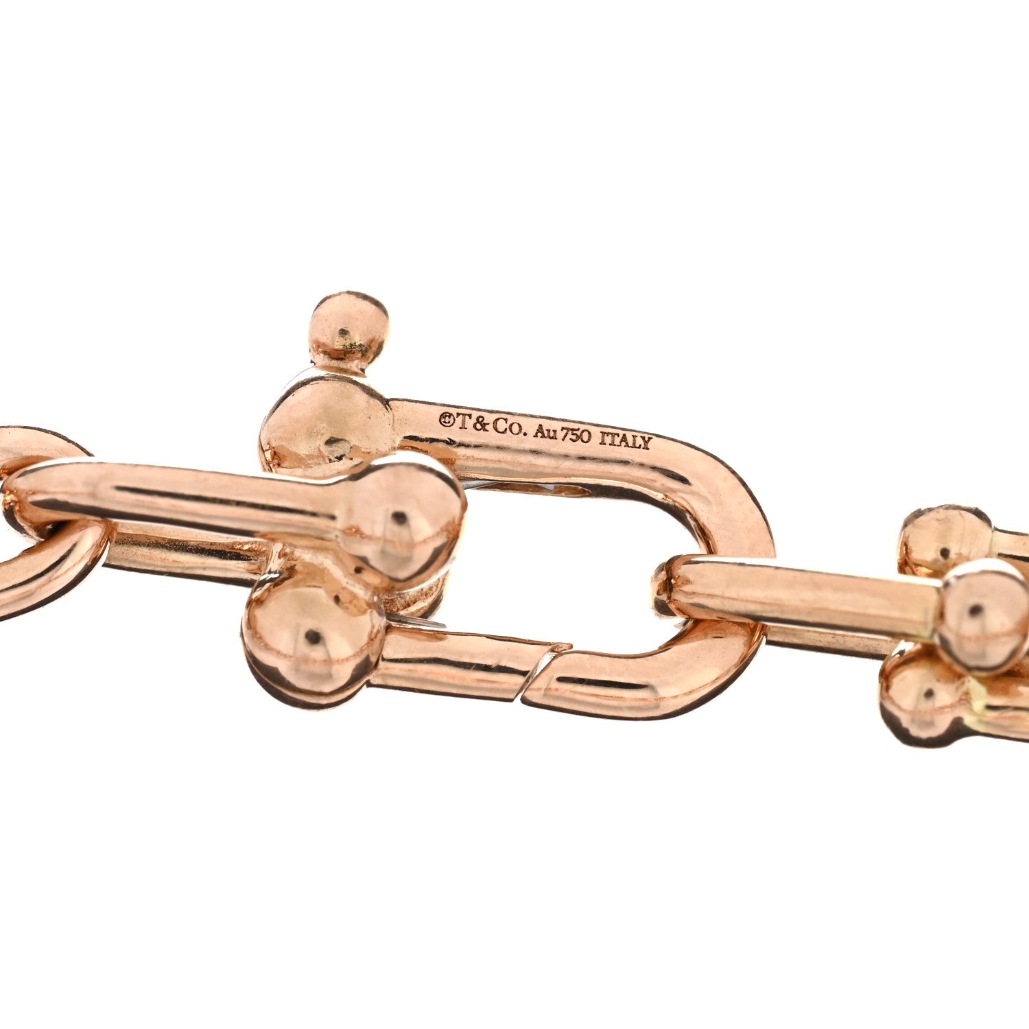 Tiffany 18K Rose Gold Small HardWear Link Bracelet 3 of 4