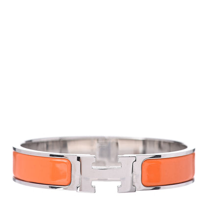 Hermes Enamel Narrow Clic Clac H Bracelet PM Orange 1 of 4