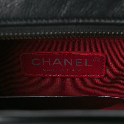 Chanel Aged Calfskin Chevron Quilted Small Gabrielle Hobo Black 6 of 10