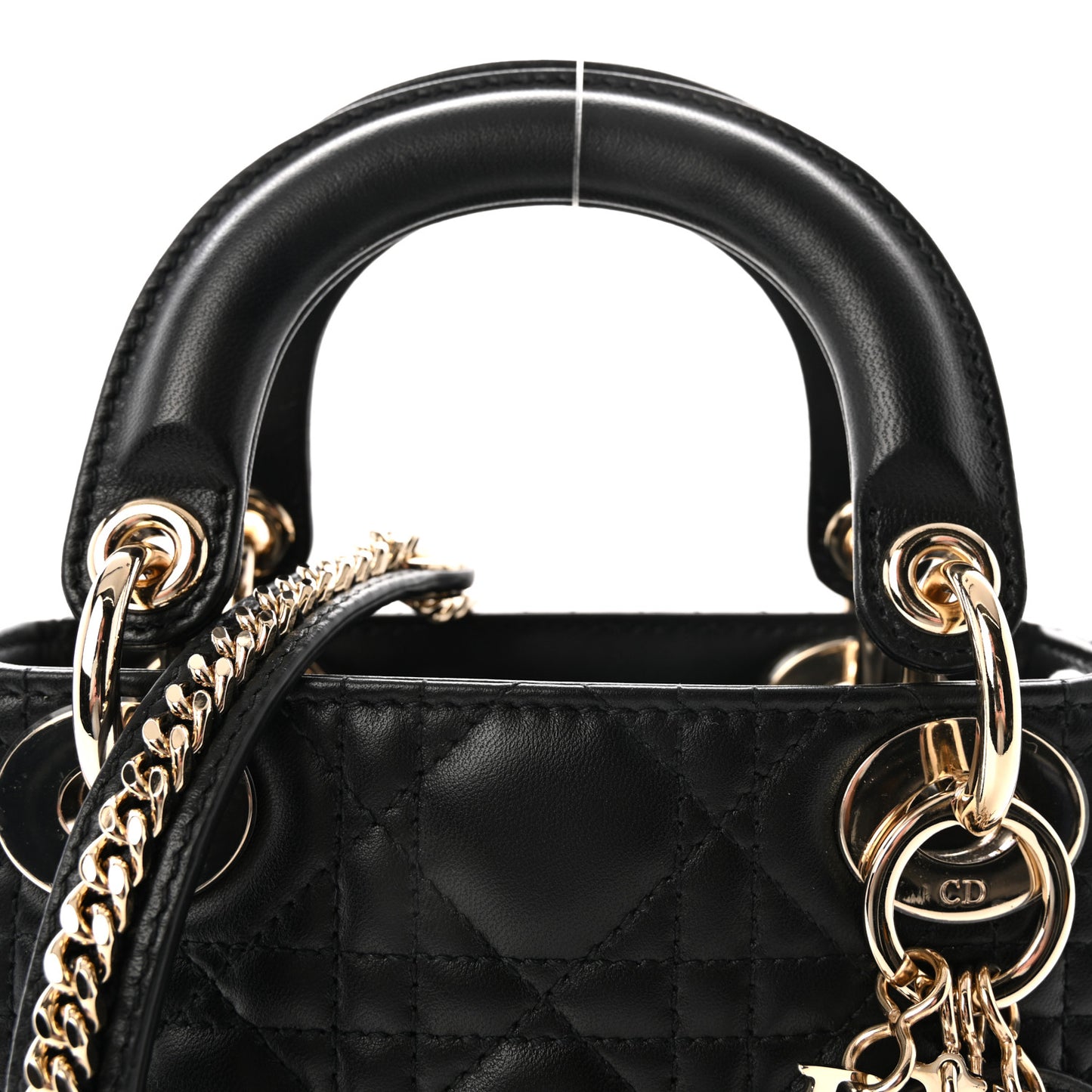 Lambskin Cannage Mini Lady Dior Black