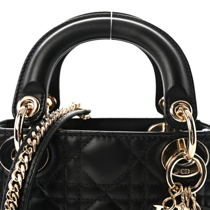 Christian Dior Lambskin Cannage Mini Lady Dior Black 7 of 9