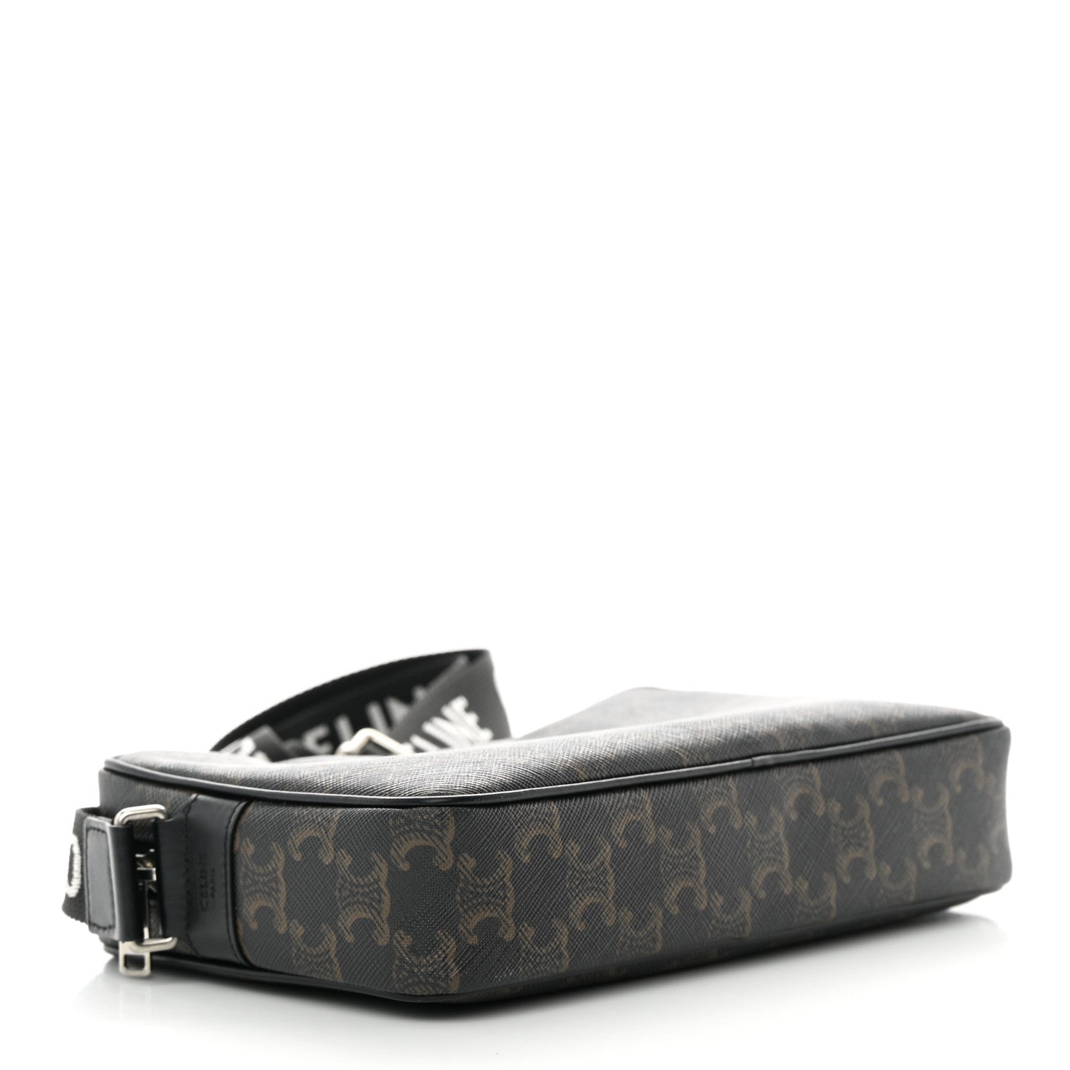 Celine Triomphe Canvas Medium Horizontal Messenger Bag Black 4 of 13