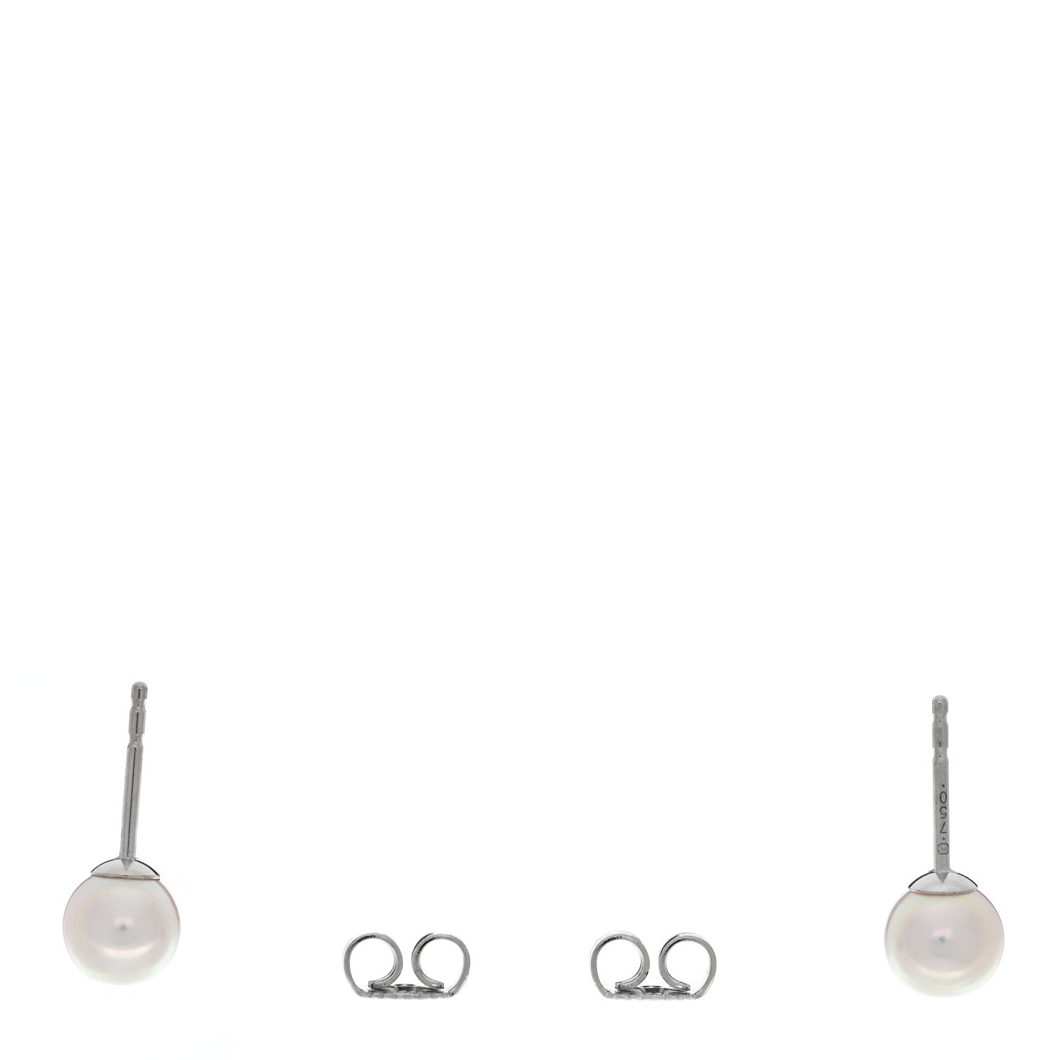 Mikimoto 18K White Gold Akoya Cultured Pearl 6-6.5mm Stud Earrings 3 of 4