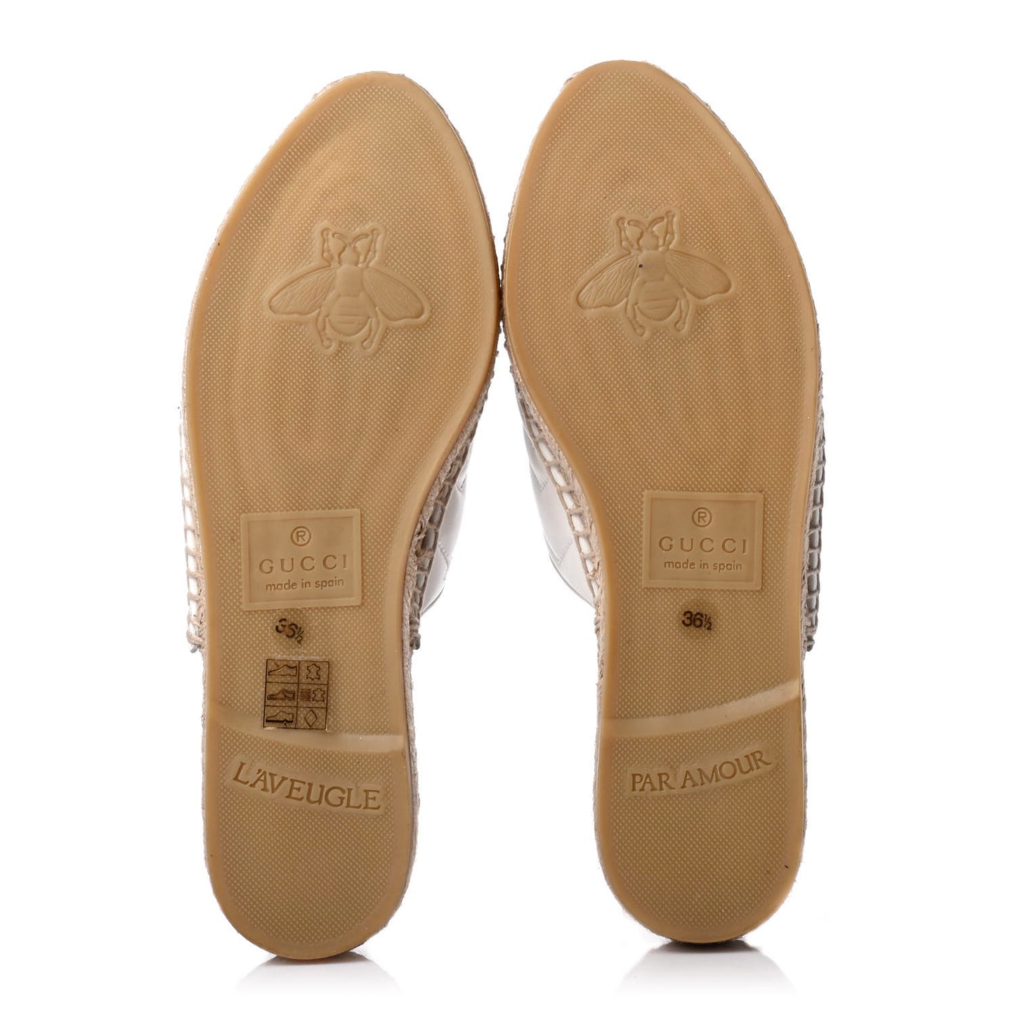 Nappa Matelasse GG Marmont Espadrille Slippers 36.5 Great White