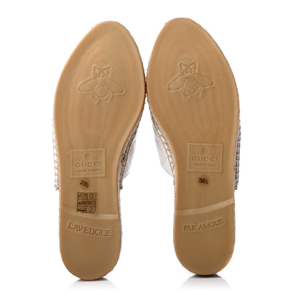 Gucci Nappa Matelasse GG Marmont Espadrille Slippers 36.5 Great White 4 of 4