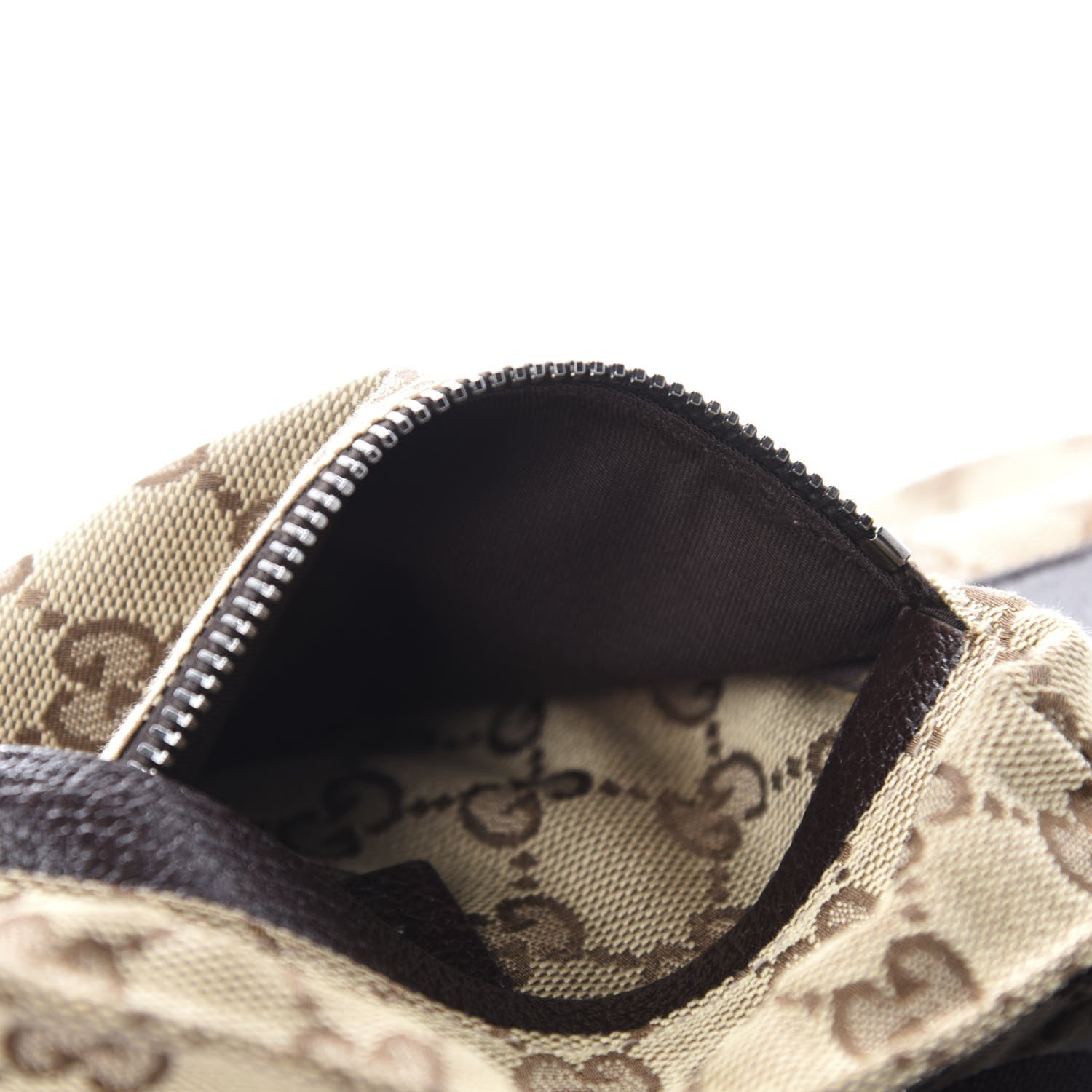 Gucci GG Monogram Web Double Pocket Belt Bag Dark Brown 5 of 12