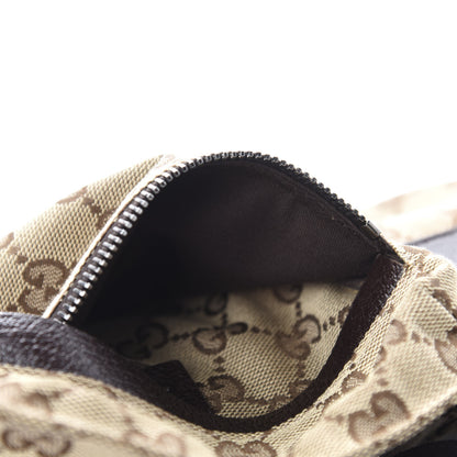 Gucci GG Monogram Web Double Pocket Belt Bag Dark Brown 5 of 12