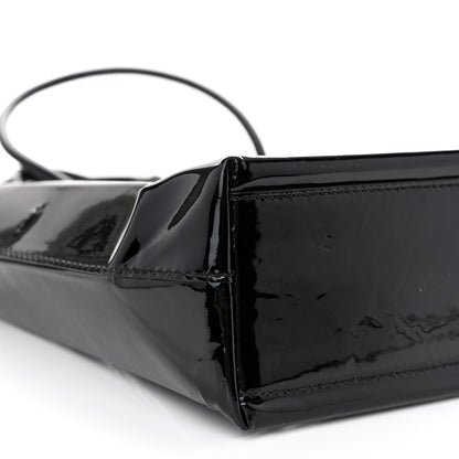 Balenciaga Patent Calfskin Logo Shopping Tote XXS Black 9 of 10