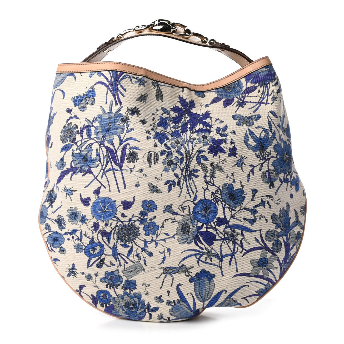 Canvas Flora Floral Large Wave Hobo Blue