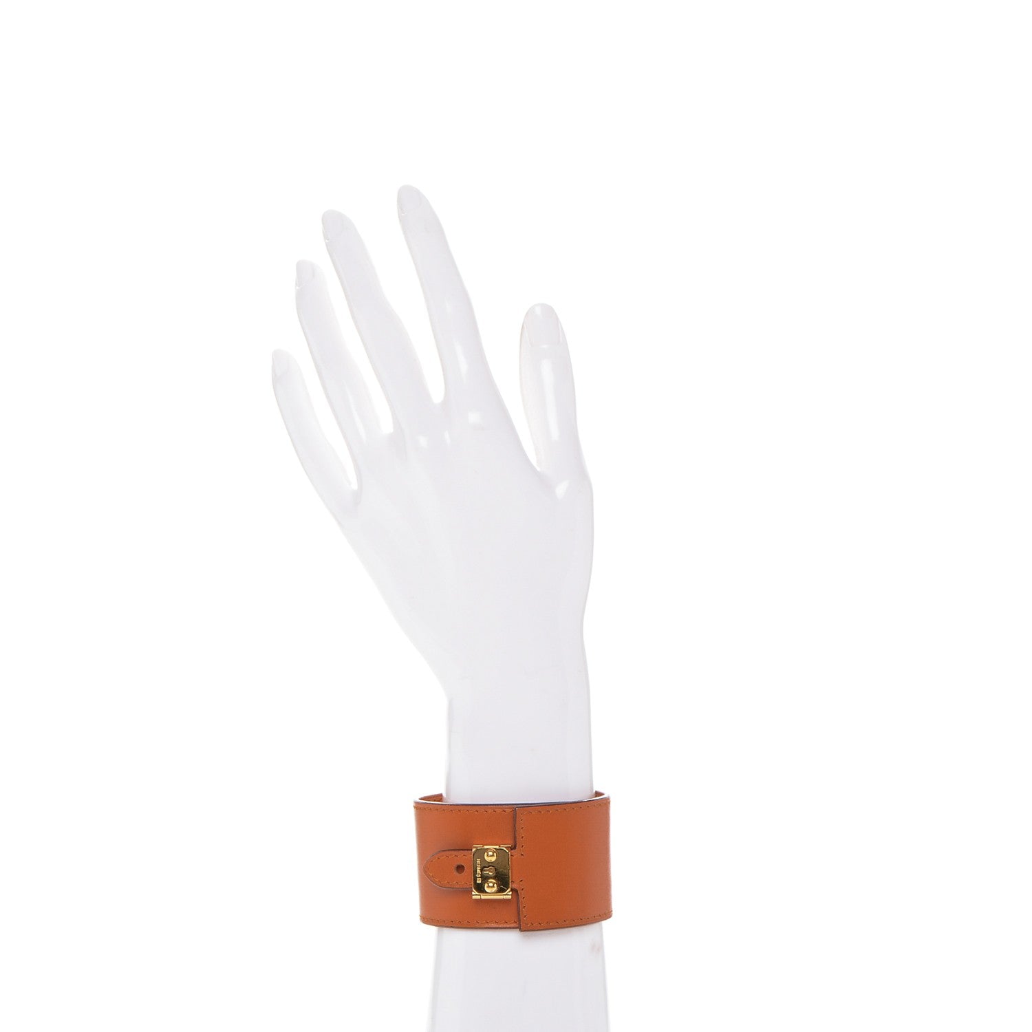 Hermes Chamonix Vegas Lock Wide Cuff M Potiron Orange 2 of 4