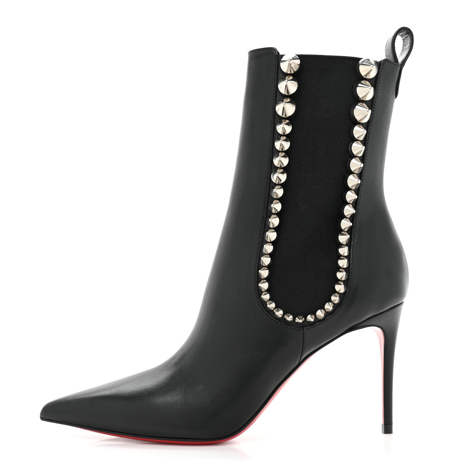 Christian Louboutin Calfskin Spikita Booty 85 Ankle Boots 37 Black 1 of 12