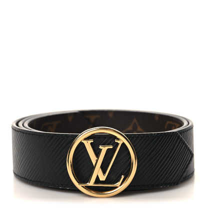 Louis Vuitton Monogram Epi 35mm LV Circle Reversible Belt 80 32 Black 1 of 5