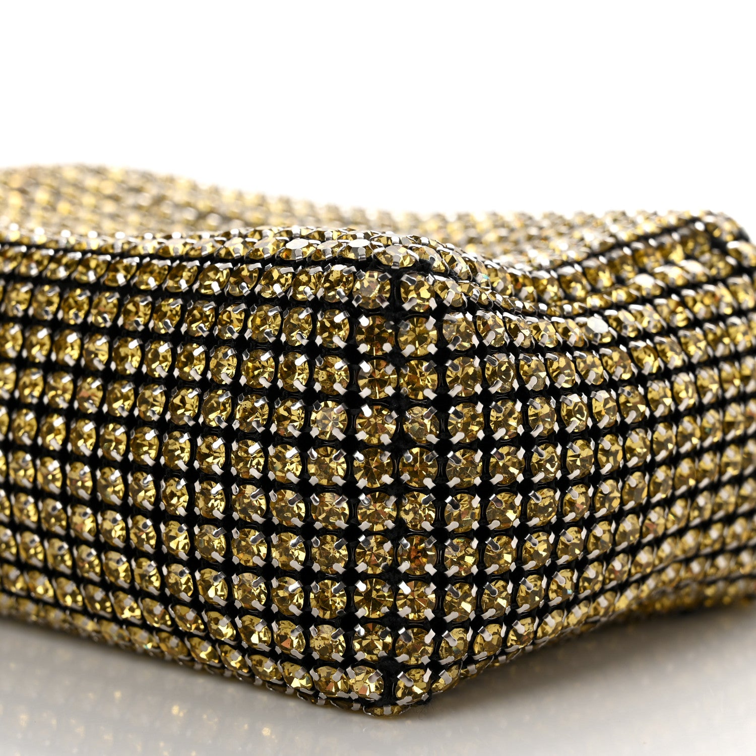 Alexander Wang Mesh Crystal Rhinestone Mini Heiress Pouch Porcelain 12 of 13