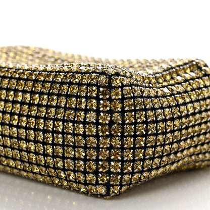 Alexander Wang Mesh Crystal Rhinestone Mini Heiress Pouch Porcelain 12 of 13