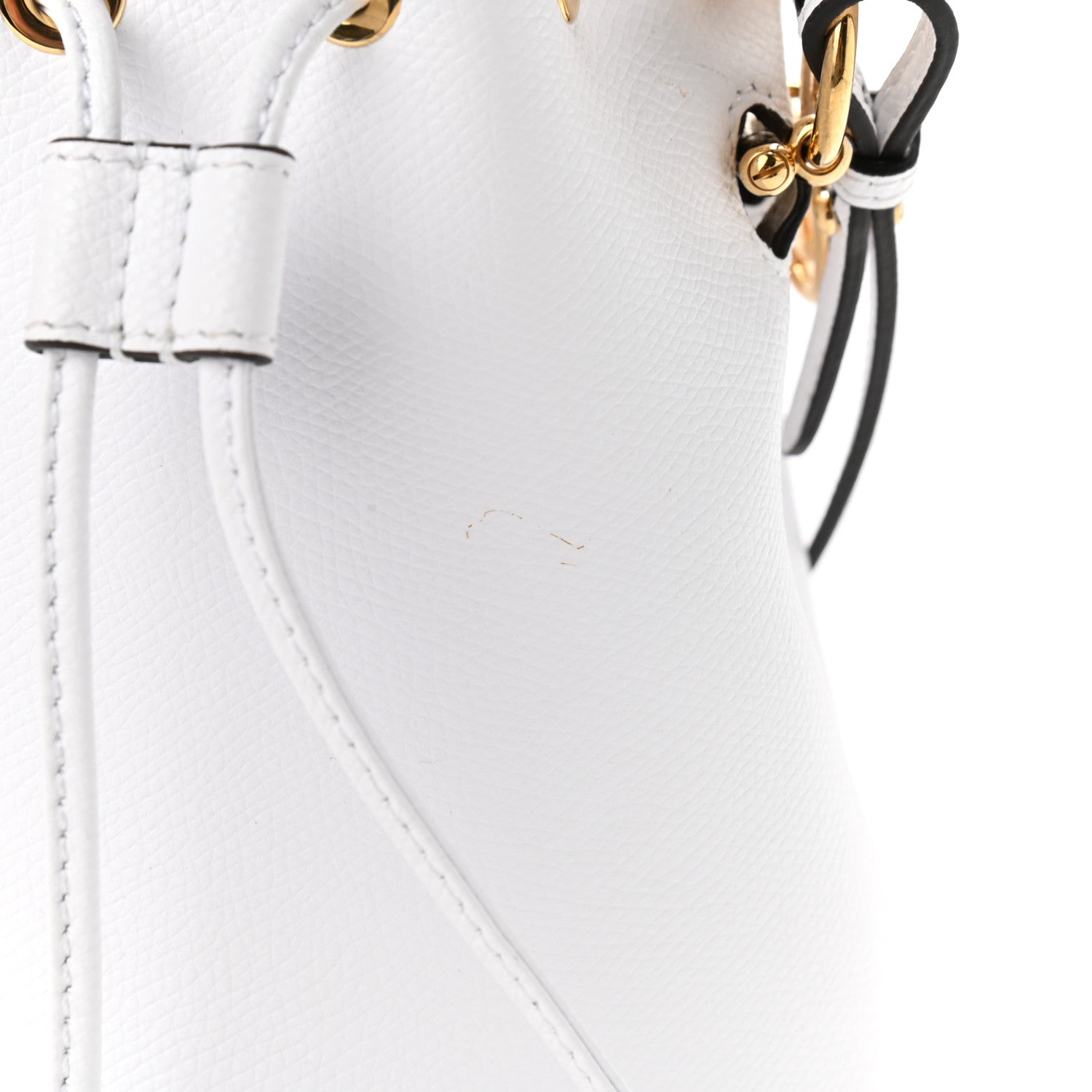 Fendi Vitello Cruise F is Fendi Mini Mon Tresor Bucket Bag Optical White 11 of 13