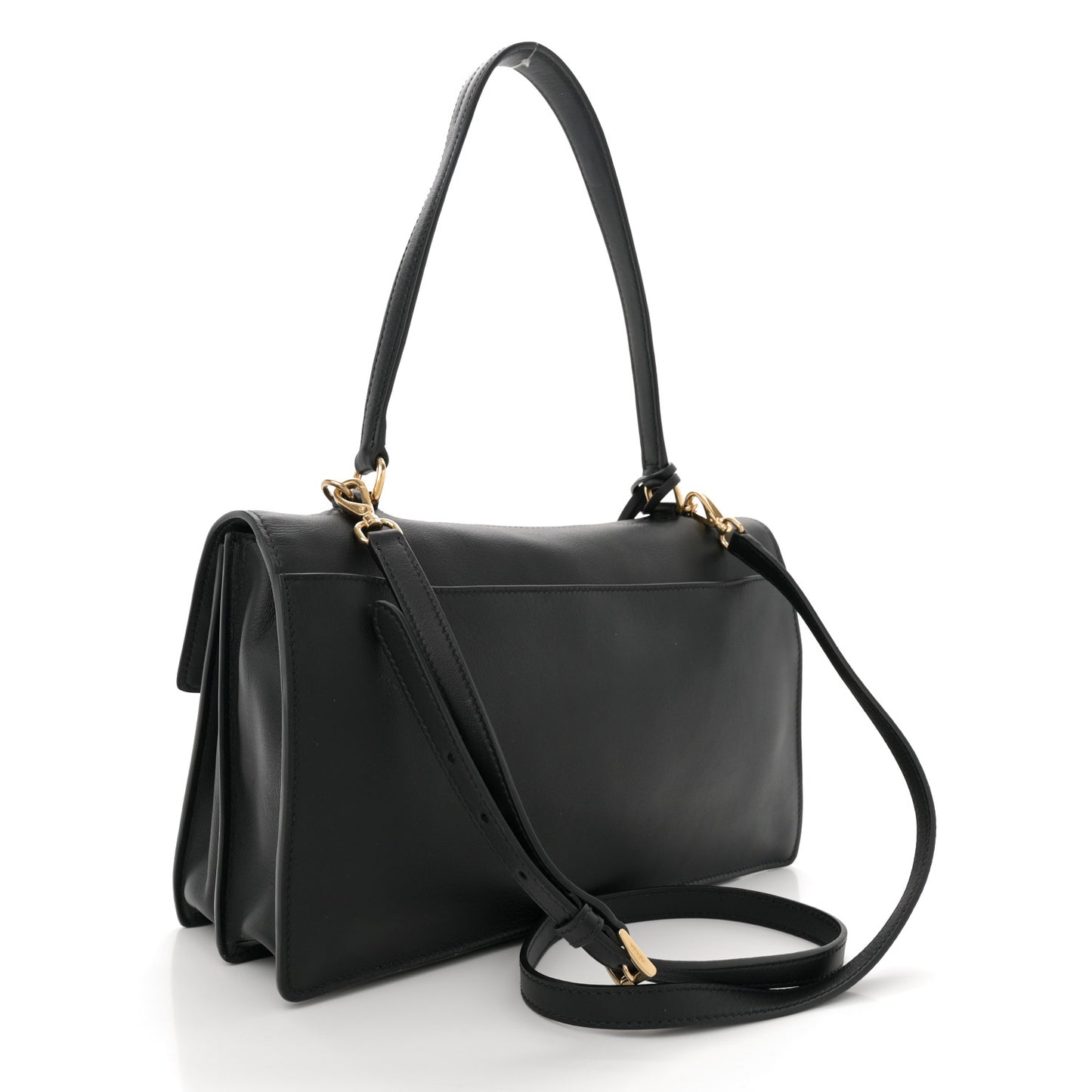 Calfskin Medium Soft Sound Shoulder Bag Black