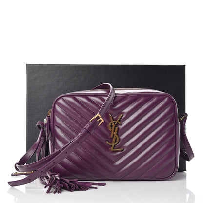 Saint Laurent Calfskin Matelasse Monogram Lou Camera Bag Purple 10 of 10