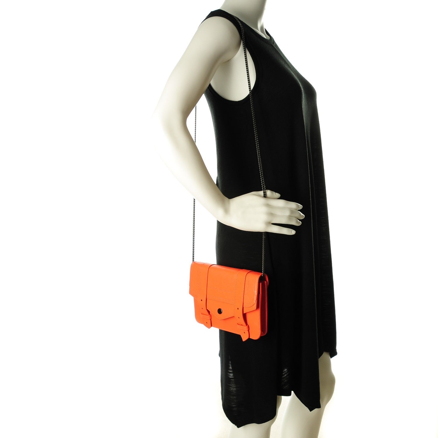 Proenza Schouler Lambskin Large PS1 Chain Wallet Grapefruit 2 of 7