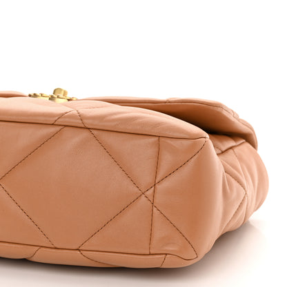 Chanel Lambskin Quilted Large Chanel 19 Flap Brown 10 of 11