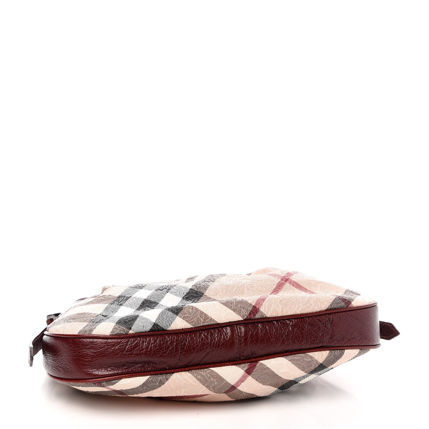 Nova Check Embossed Brooklyn Hobo Burgundy