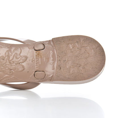 Valentino Garavani PVC Jelly Rockstud Bow Thong Sandals 41 Poudre 14 of 18