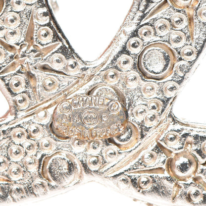 Chanel Crystal Large CC Brooch Silver 4 of 5