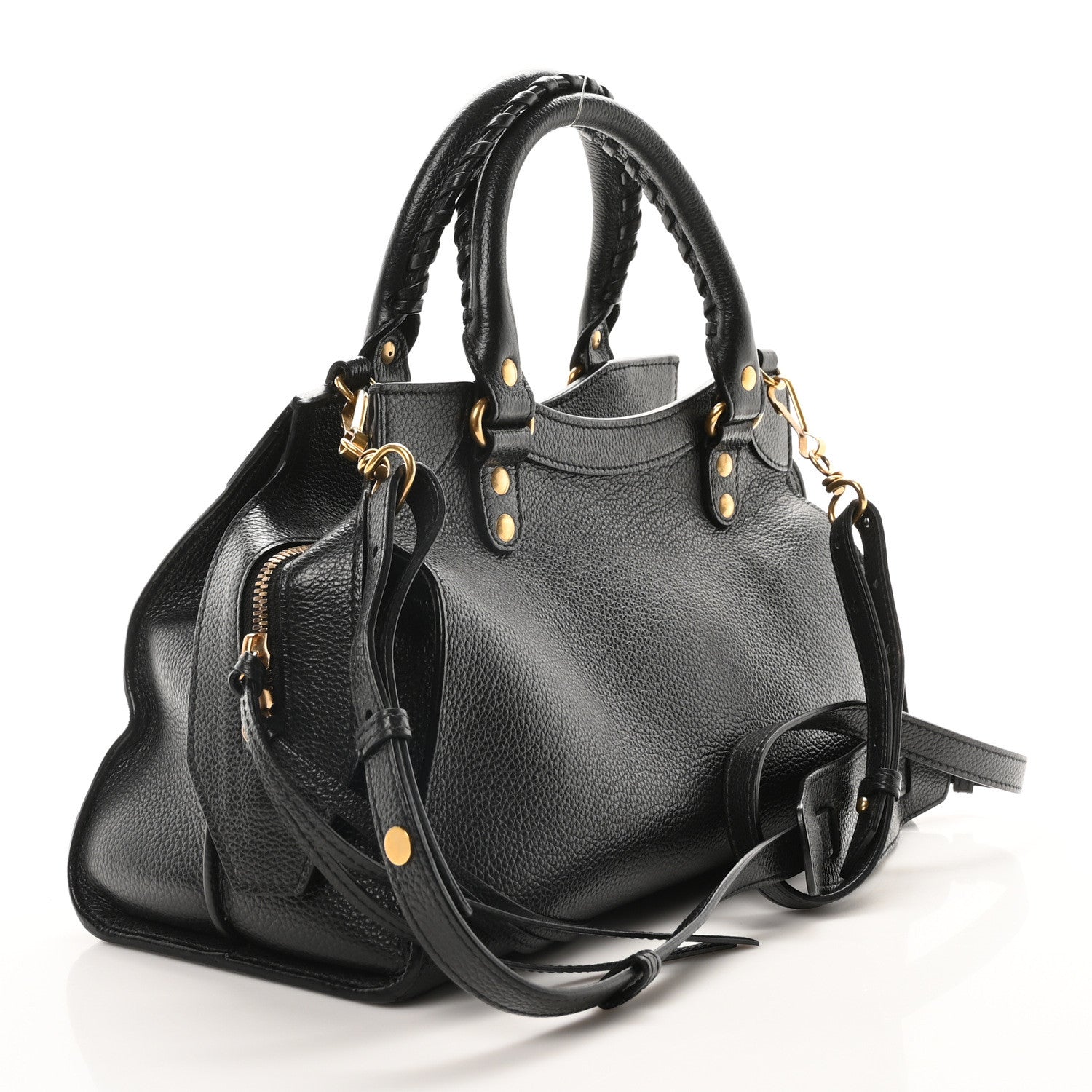Balenciaga Grained Calfskin Neo Classic Gold Hardware S City Black 3 of 9