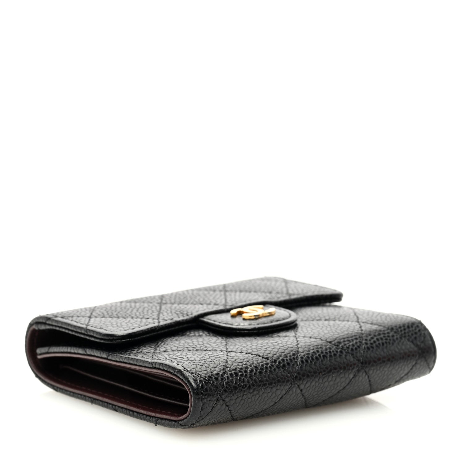Chanel Caviar Quilted Compact Flap Wallet Black 4 of 8