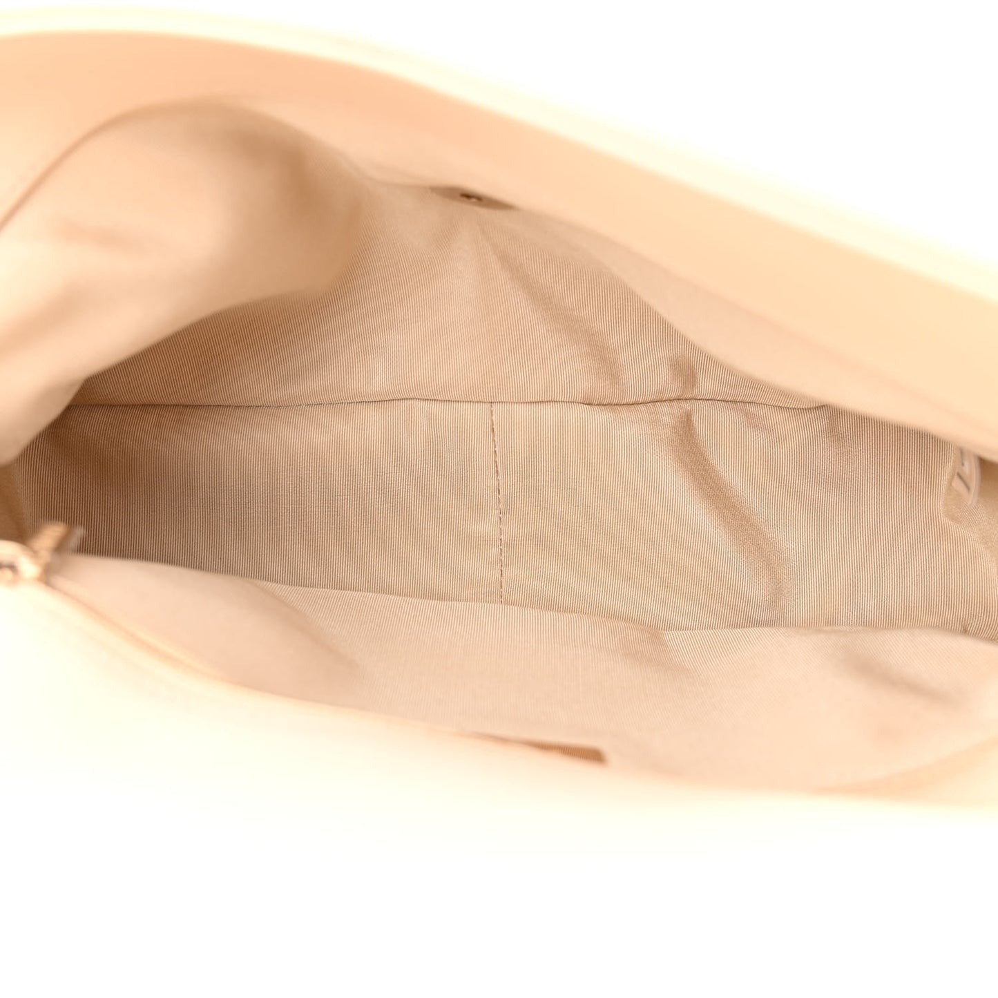 Goatskin Quilted Large Chanel 19 Flap Beige