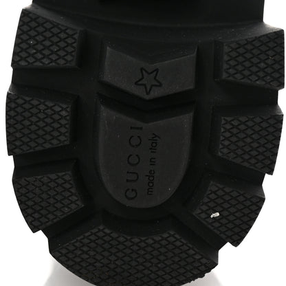 Gucci Calfskin Sylvie Web Womens Lace Up Combat Boots 38 Black 7 of 10