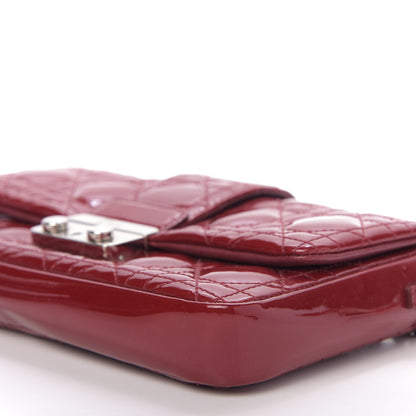 Christian Dior Patent Cannage New Lock Pouch Red 7 of 11