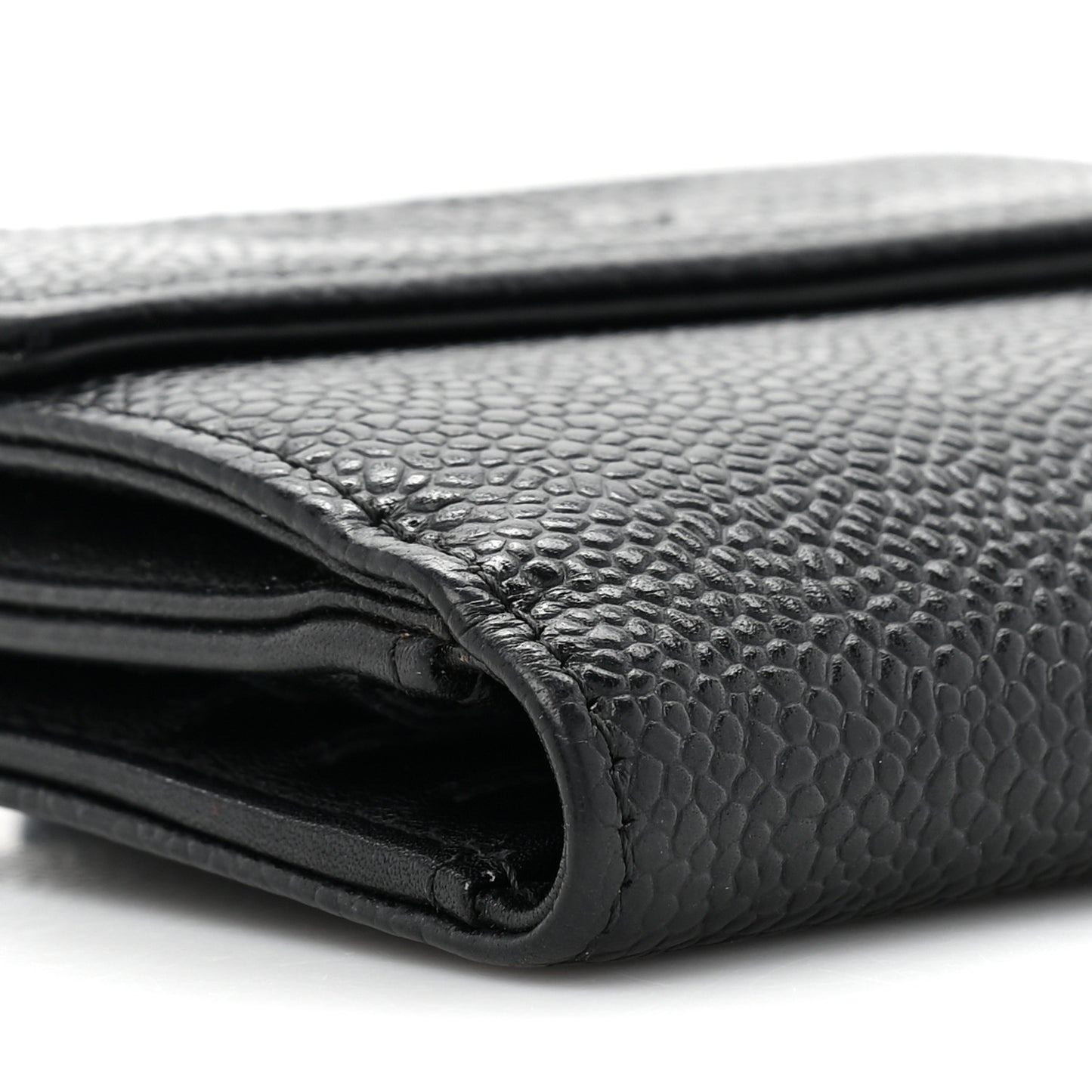 Caviar Timeless CC Compact Flap Wallet Black
