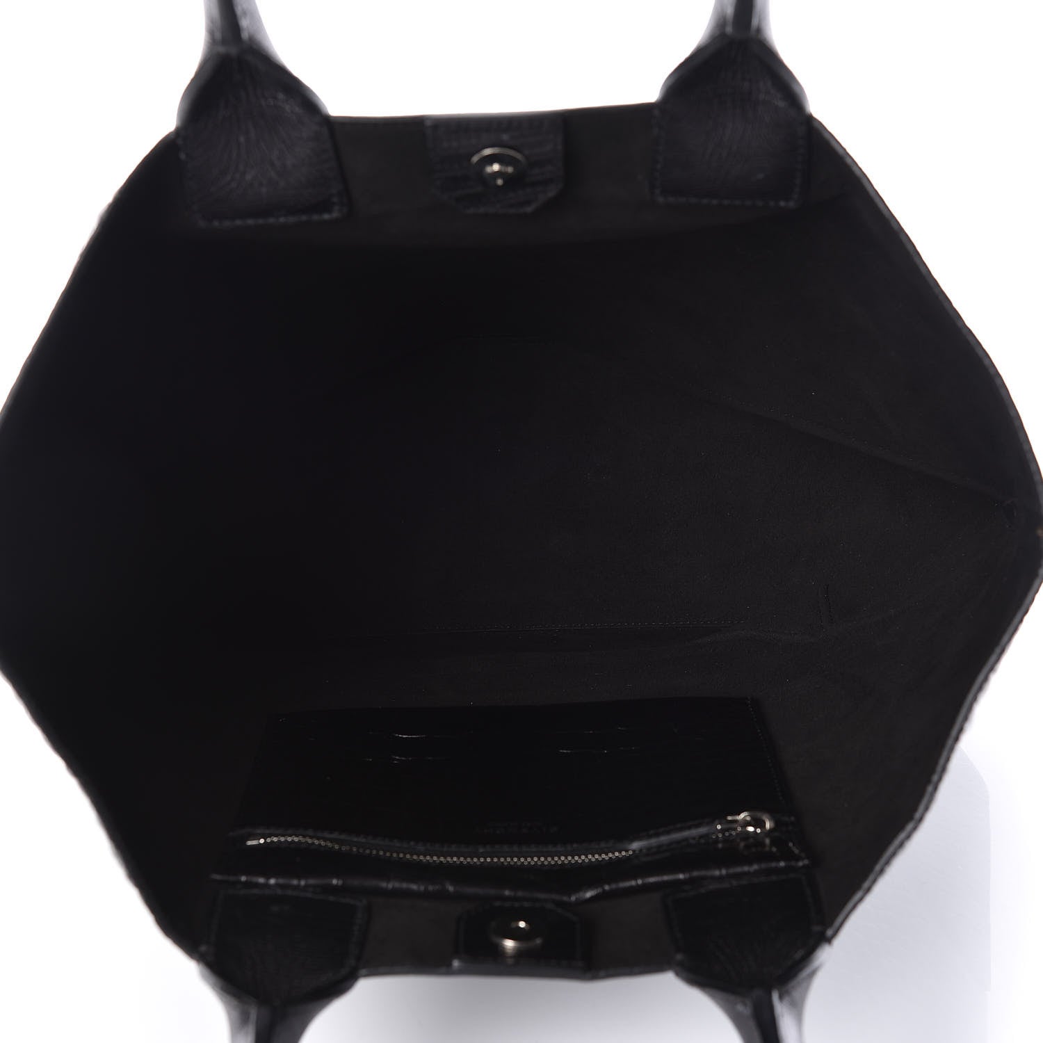 Givenchy Calfskin Crocodile Embossed Easy Tote Black 5 of 13