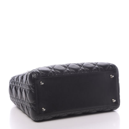 Christian Dior Lambskin Cannage Medium Lady Dior Black 4 of 11