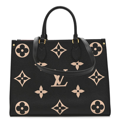 Louis Vuitton Empreinte Monogram Giant Onthego MM Black Beige 1 of 9