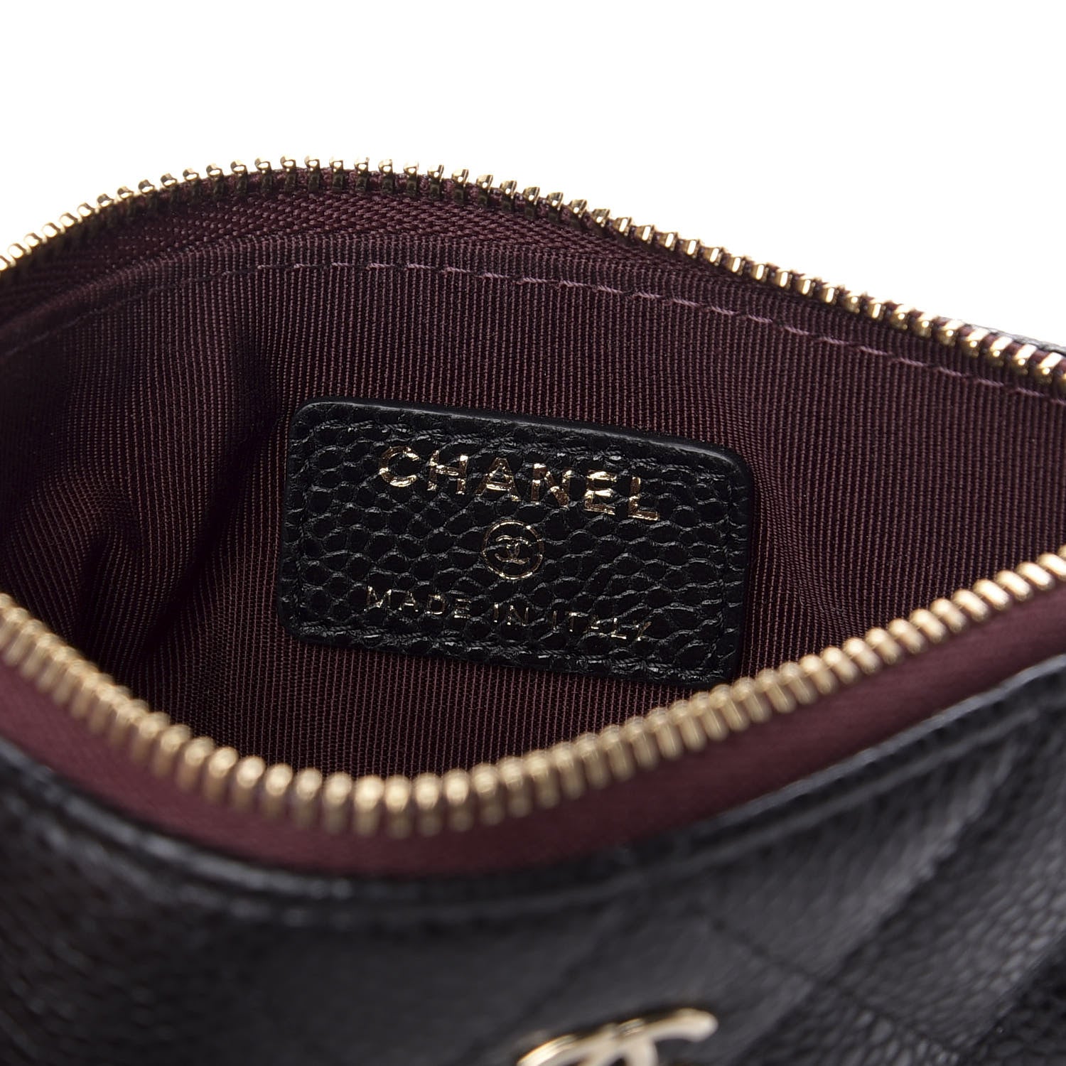 Chanel Caviar Quilted Small Cosmetic Case Black 6 of 7