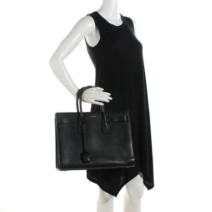 Saint Laurent Grained Calfskin Large Sac De Jour Carryall Black 2 of 7